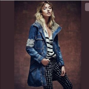 💔SOLD💔 Free People Rendered Denim Parka Coat